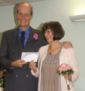 Mark and Jutta following their 2013 wedding